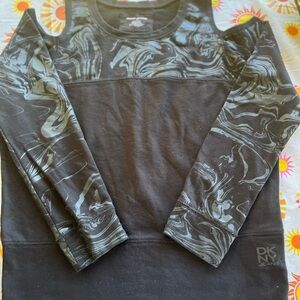 DKNY Black and Gray Long Sleeve Sweatchirt